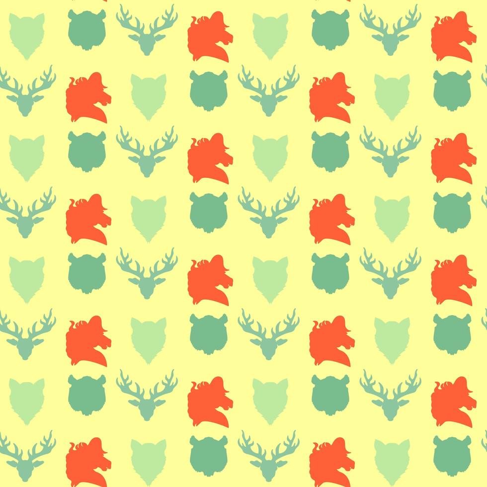 Wildlife seamless pattern vector