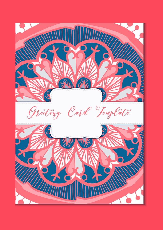 Mandala vintage template card vector