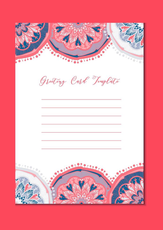 Mandala vintage template card vector