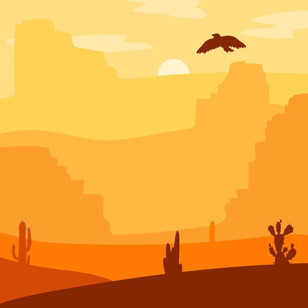 paisaje salvaje oeste vector