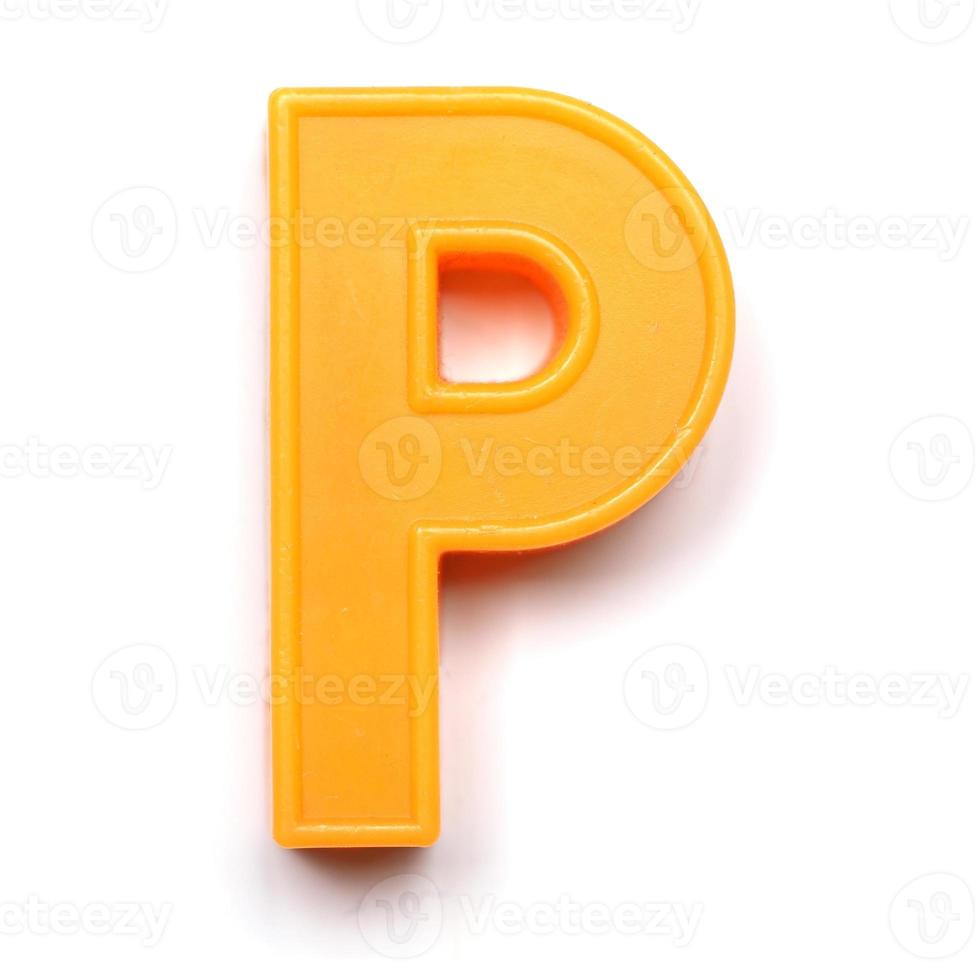 Magnetic uppercase letter P photo