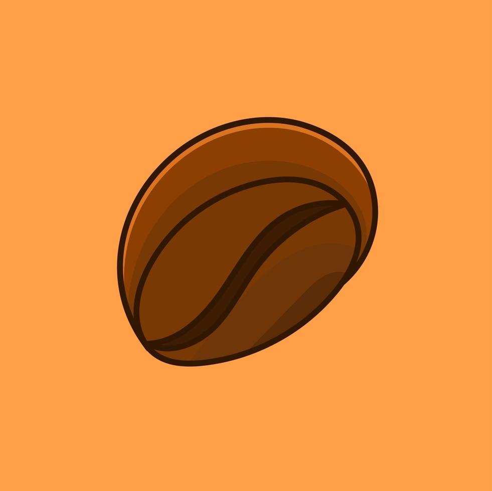 diseño aislado del vector de la ilustración de los granos de café para el menú de la comida, icono