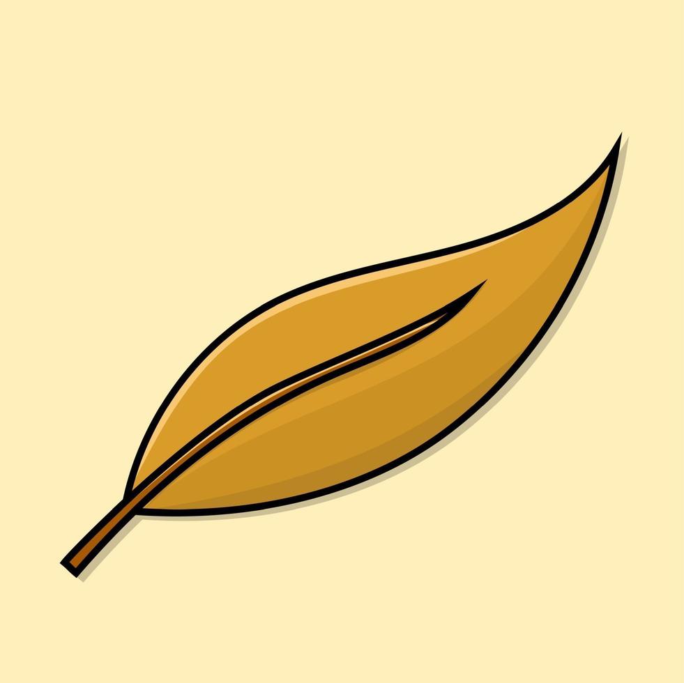 Dried leaves vector illustration isolated brown leaf autumn summer