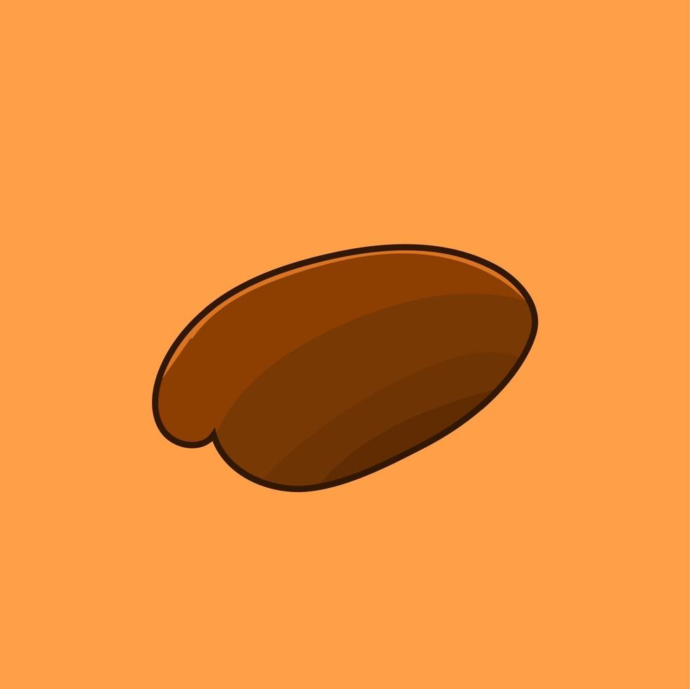 Coffee beans isolated vector illustration for cafe, menu, icon, web