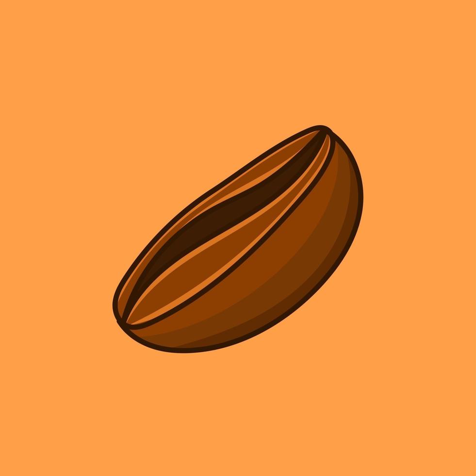 Coffee beans isolated vector illustration for cafe, menu, icon, web