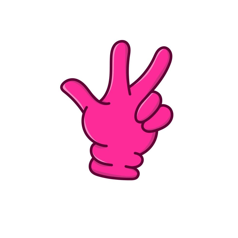 Pink hand gloves isolated illustration vector on white background