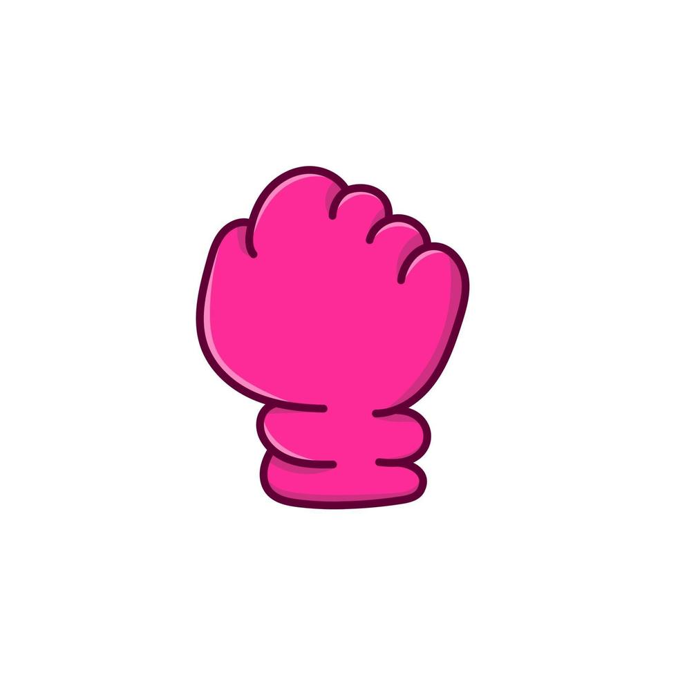 Pink hand gloves isolated illustration vector on white background