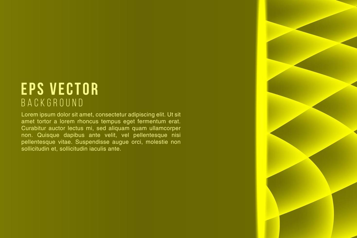 Fondo de efecto de neón abstracto amarillo para presentación, póster, web vector