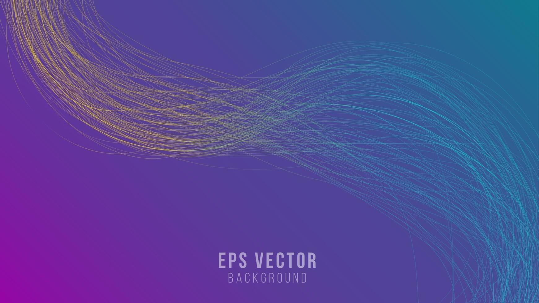 Fondo abstracto de líneas onduladas con línea de efecto degradado brillante vector