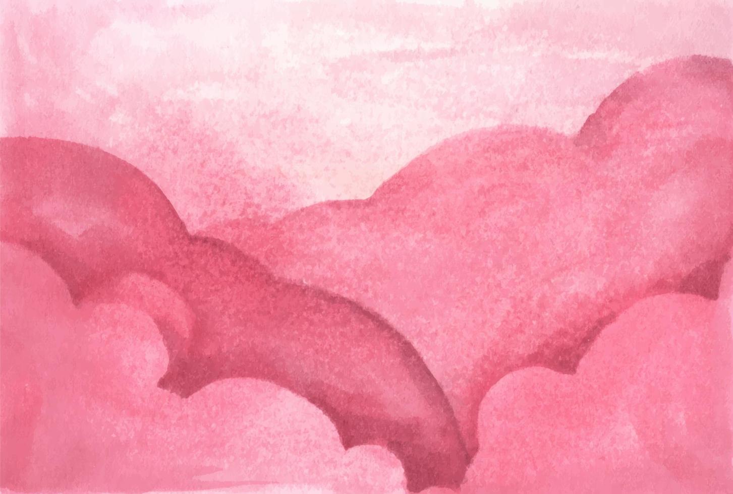 Pink clouds for background. Abstract pastel watercolor background. vector