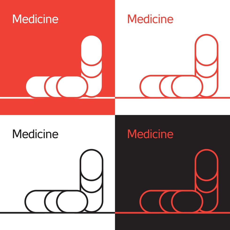 icono de medicina, logotipo, concepto vector