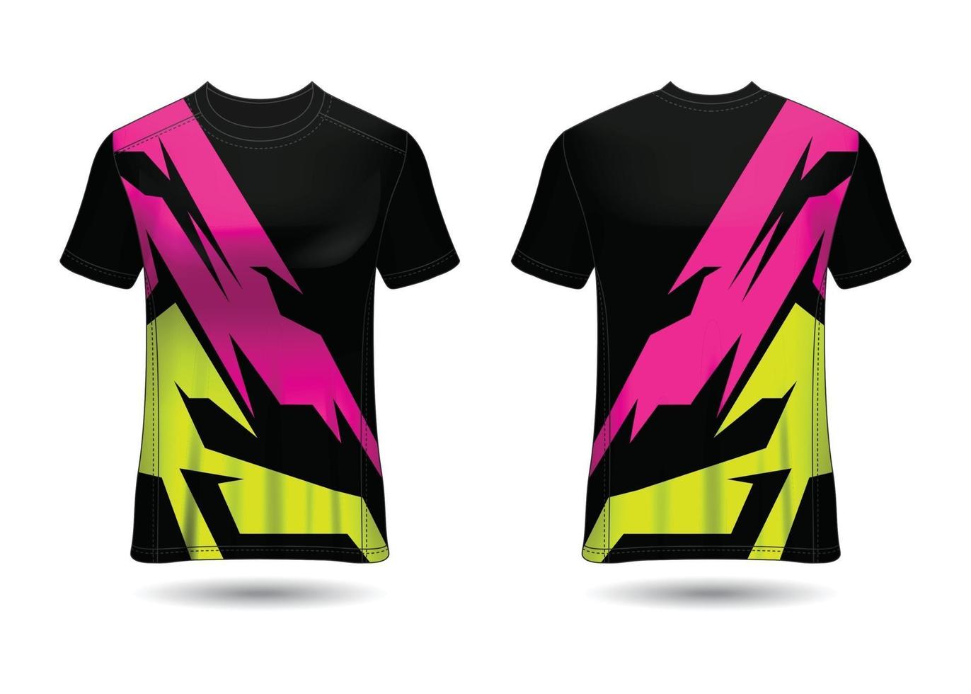 T-Shirt Sport Design. Racing jersey. uniform front and back view. vector