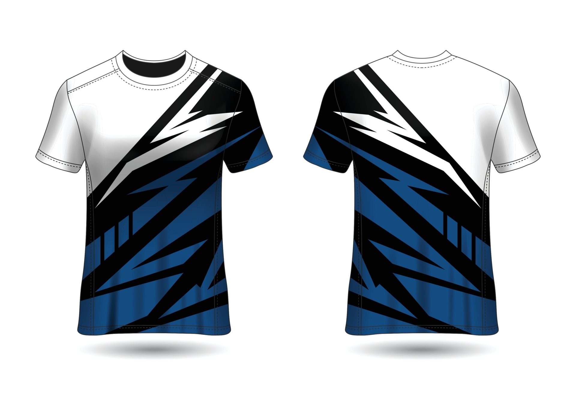 T-Shirt Sport Design. Racing jersey. uniform front and back view. 3597376  Vector Art at Vecteezy