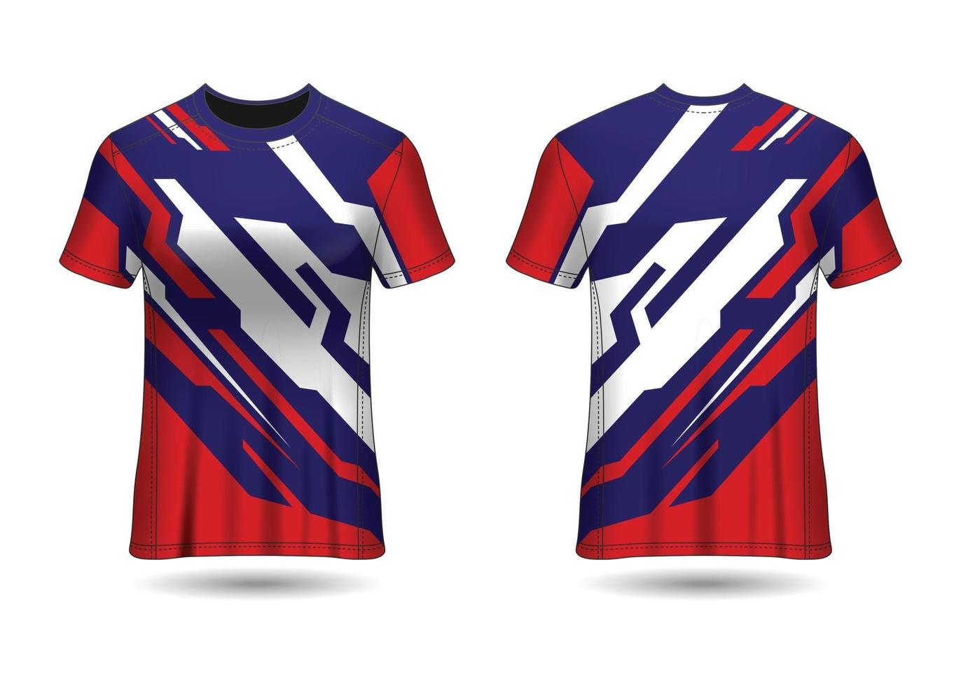 T-Shirt Sport Design. Racing jersey. uniform front and back view. vector