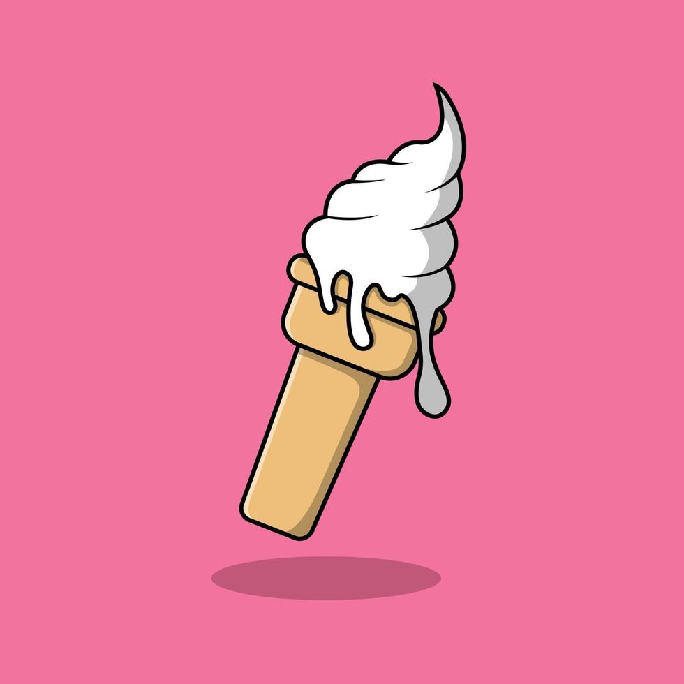 helado derretido vector