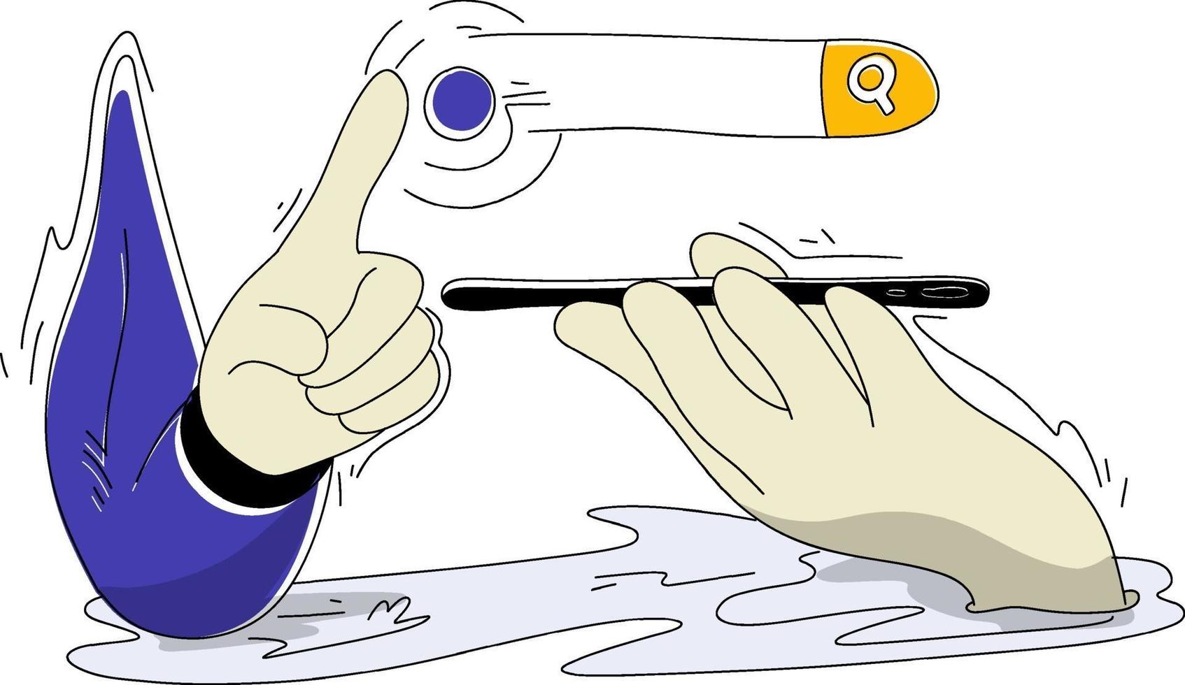 Business Searching flat illustration concept Franchise Business vector
