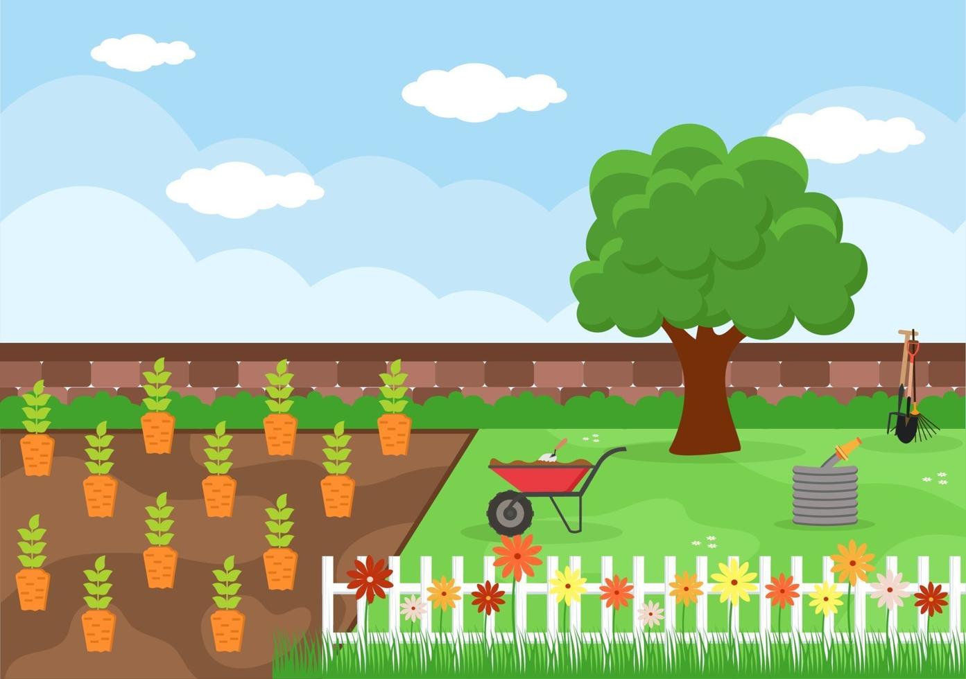 vector de fondo de jardinero de granja