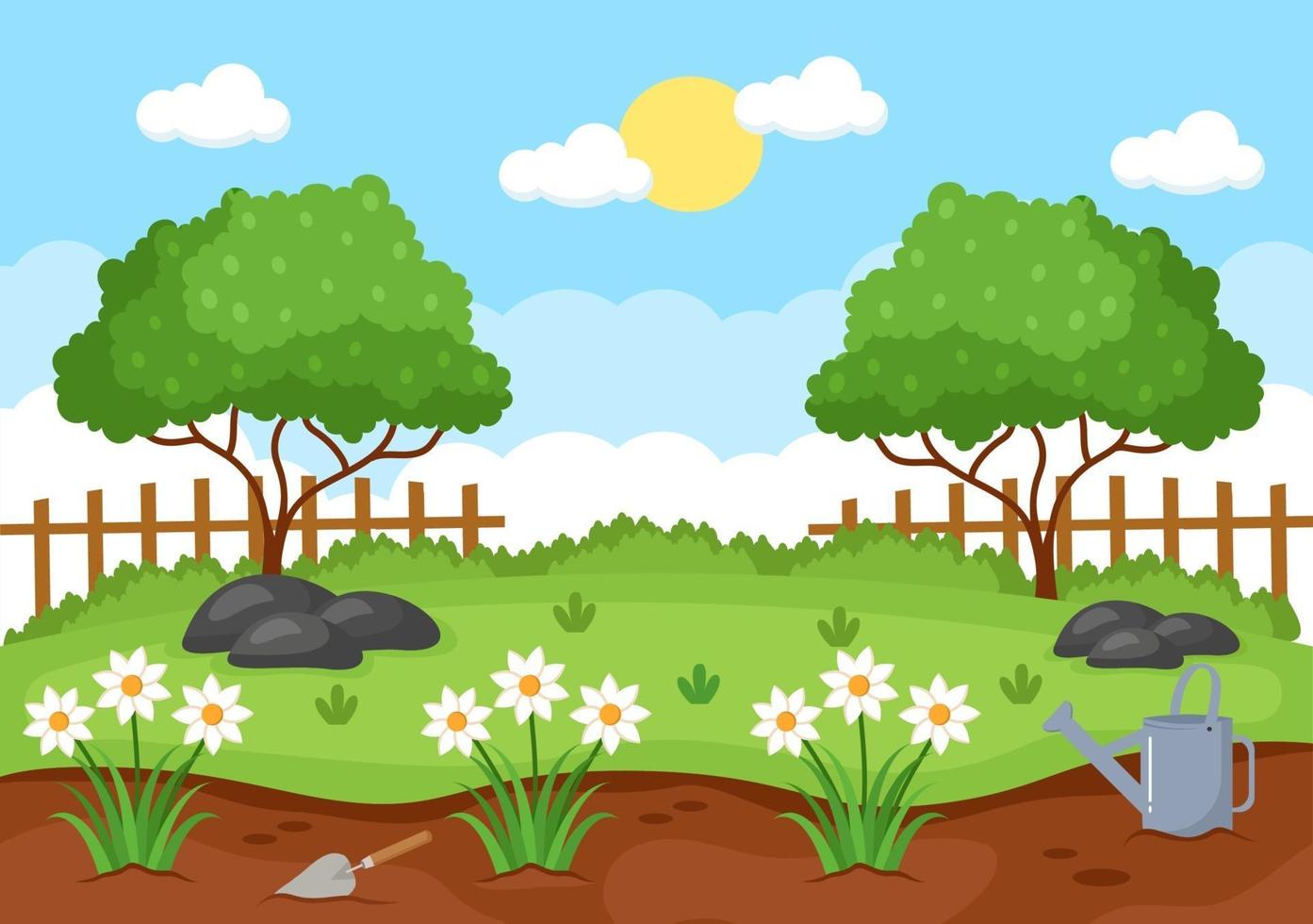 Farm Gardener Background Vector