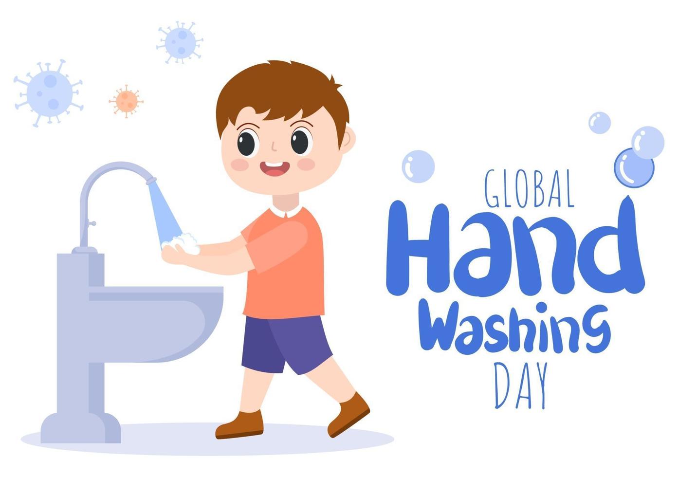 Washing Hands For Prevent Covid 19 Vector