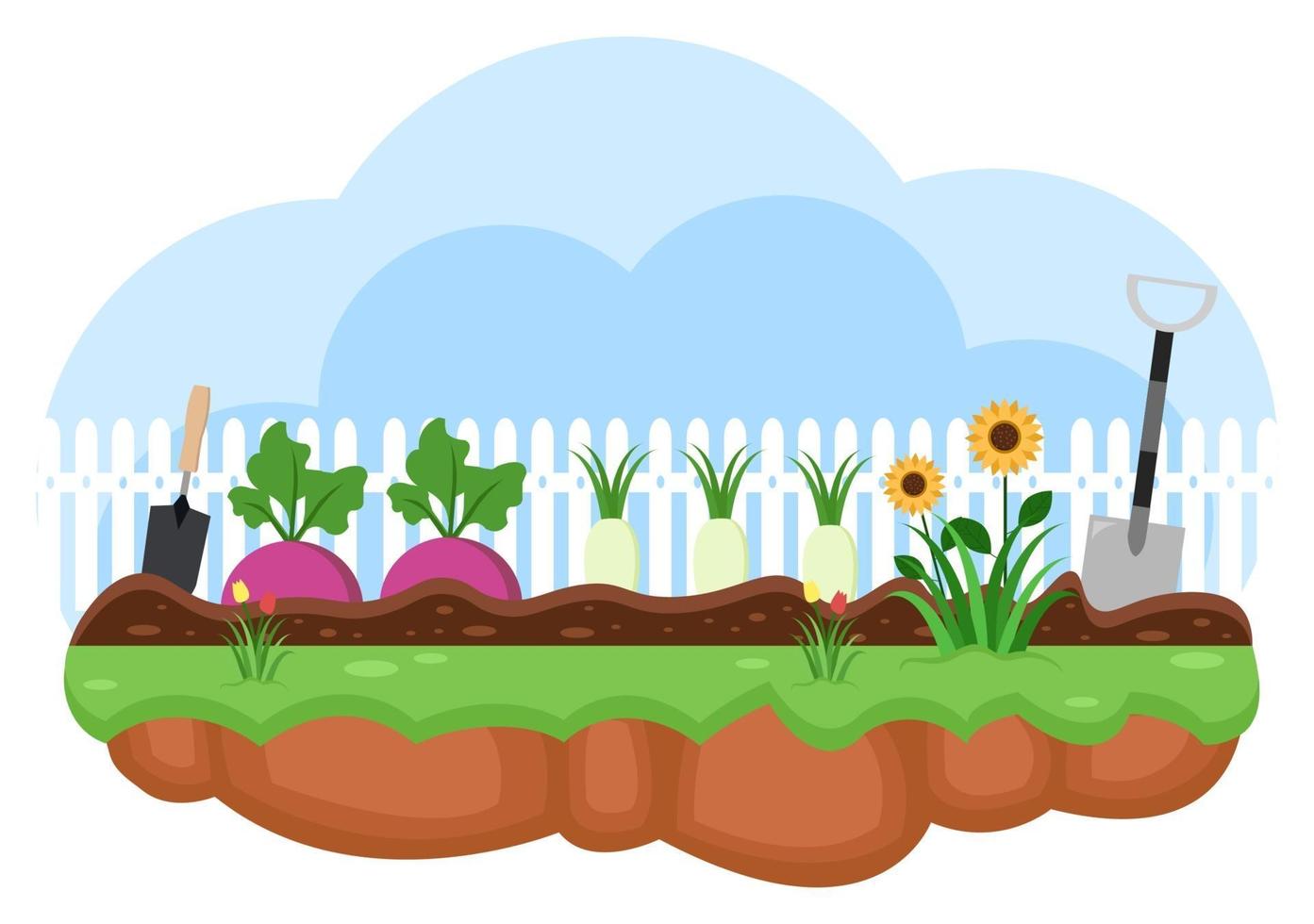 Farm Gardener Background Vector