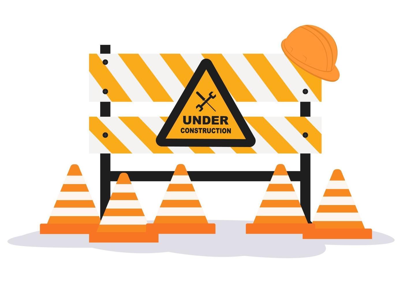 Under Construction With Symbol Background Vector