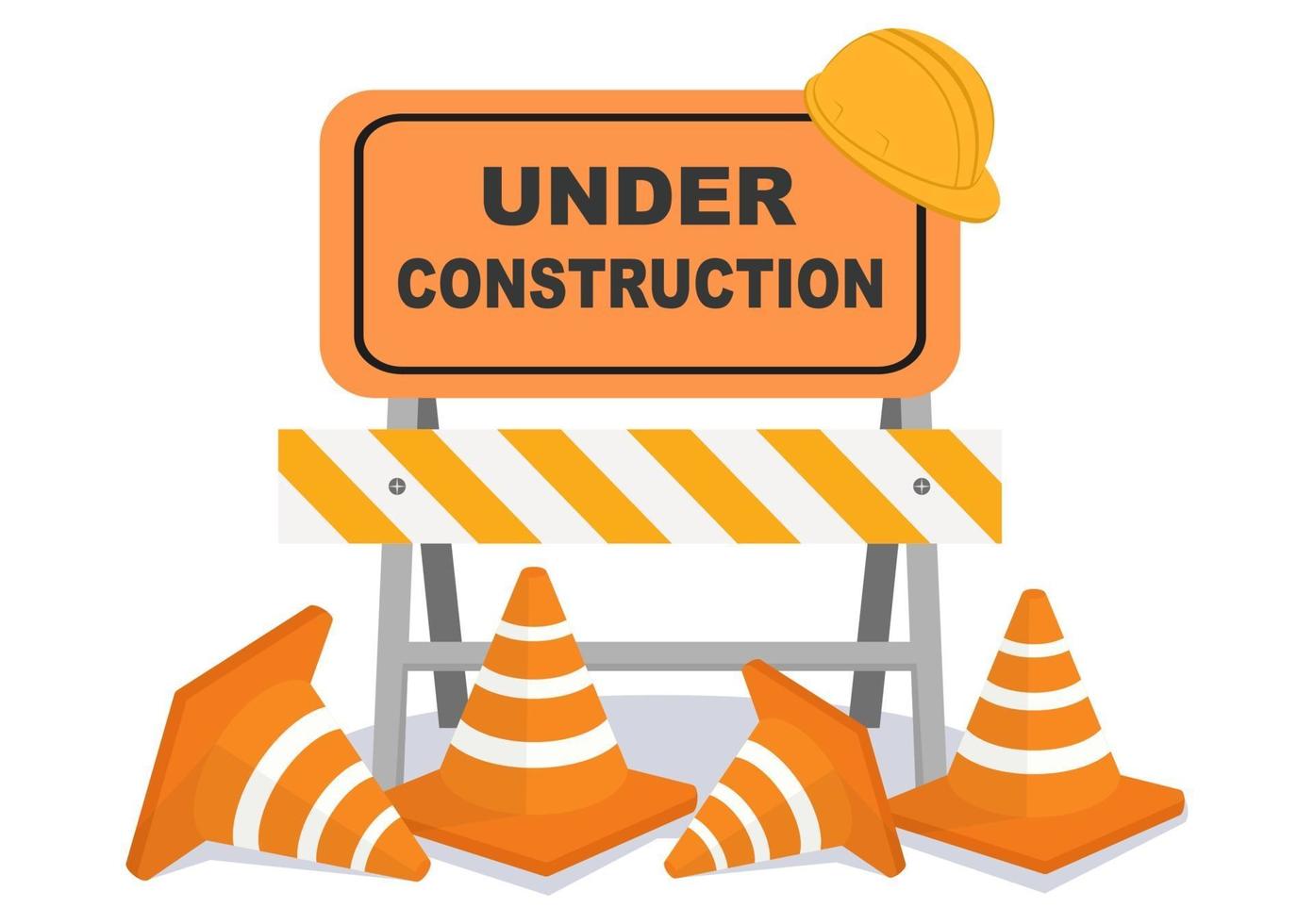 Under Construction With Symbol Background Vector