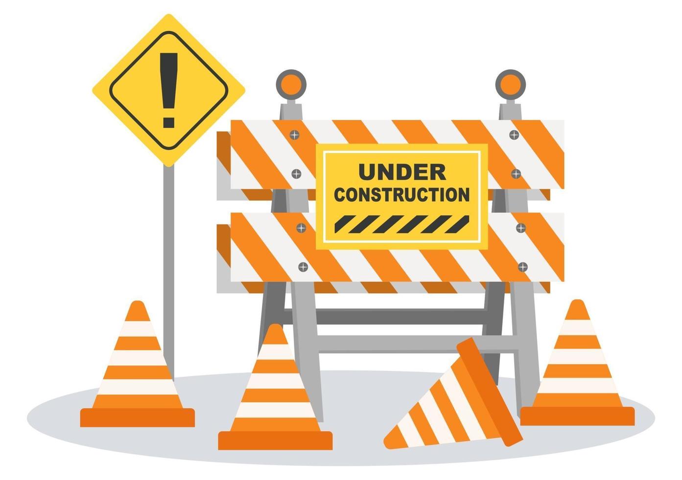 Under Construction With Symbol Background Vector