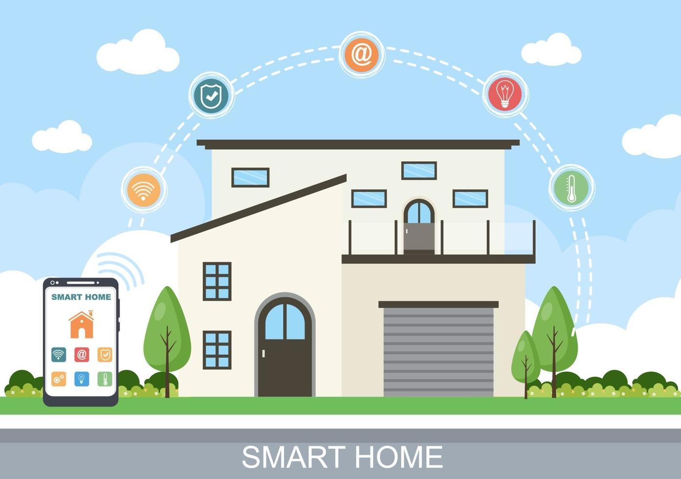 Smart Home Technology Vector