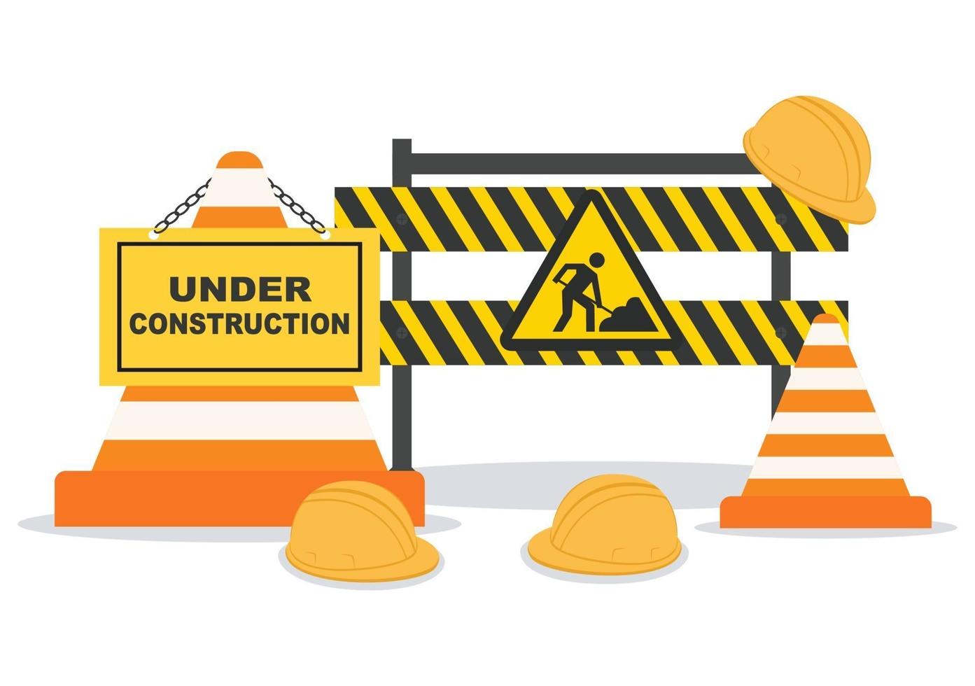 Under Construction With Symbol Background Vector