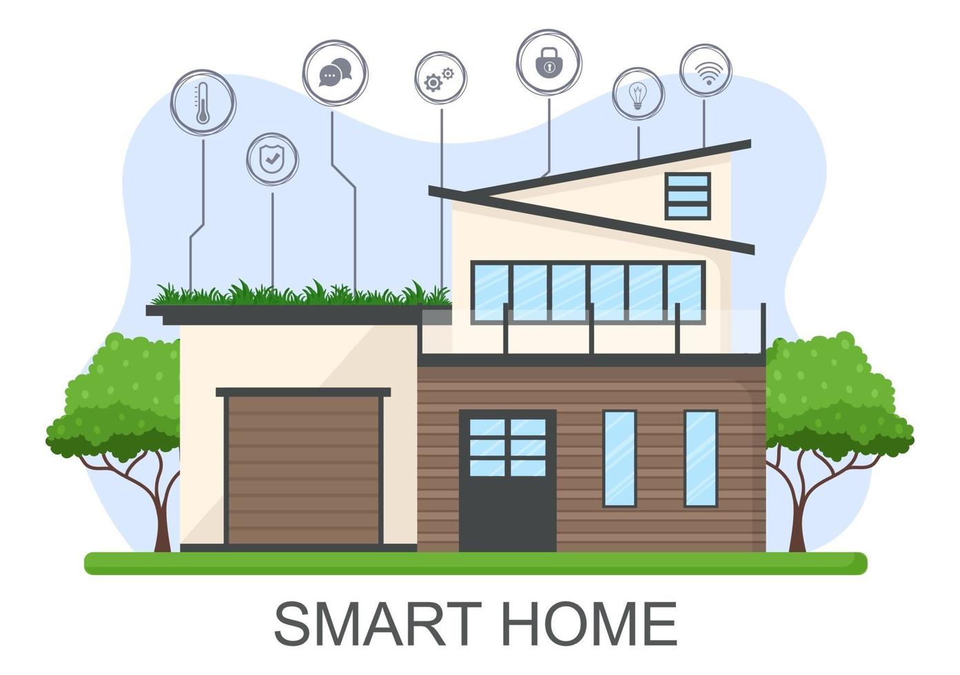 vector de tecnología de hogar inteligente