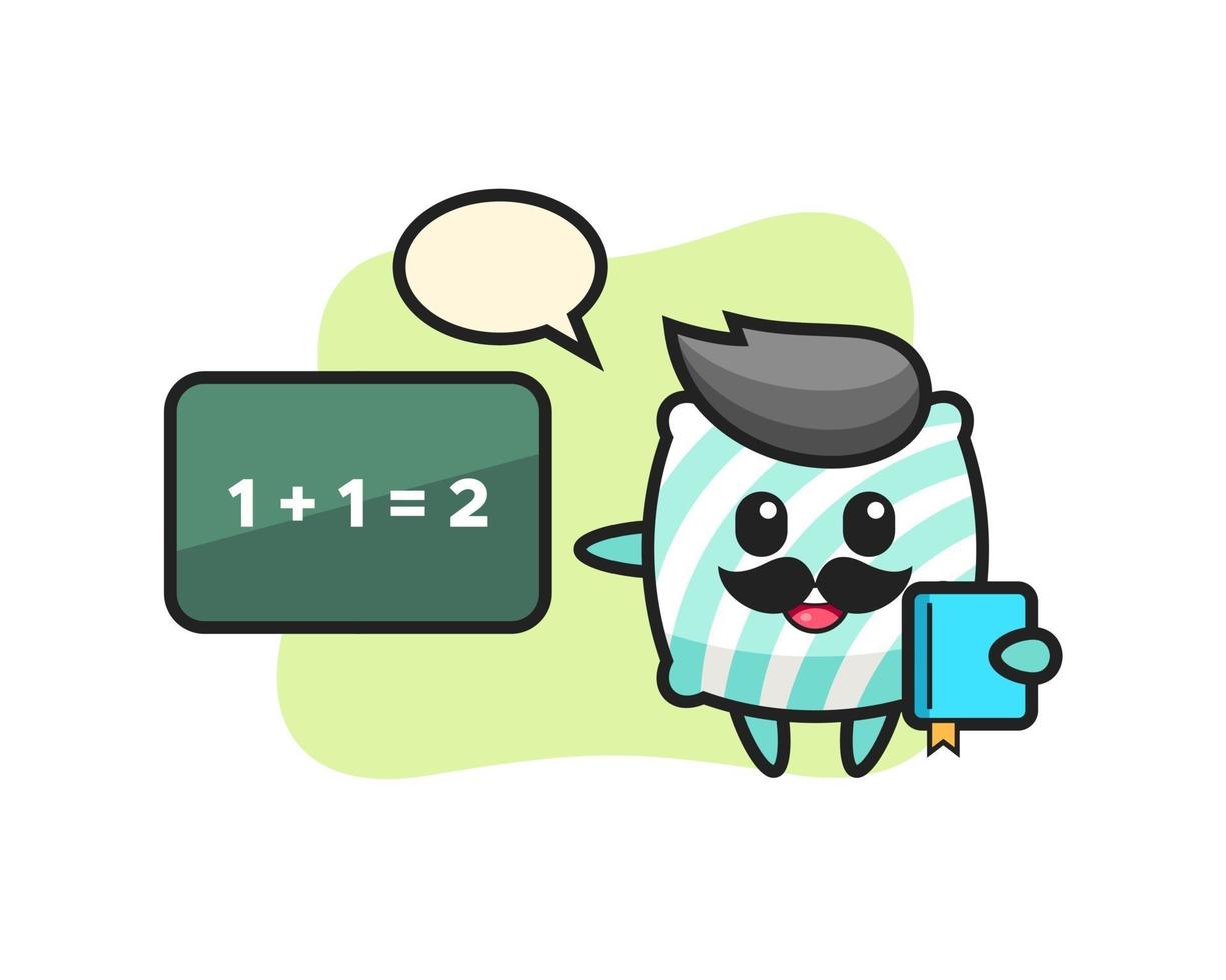 Illustration of pillow character as a teacher vector