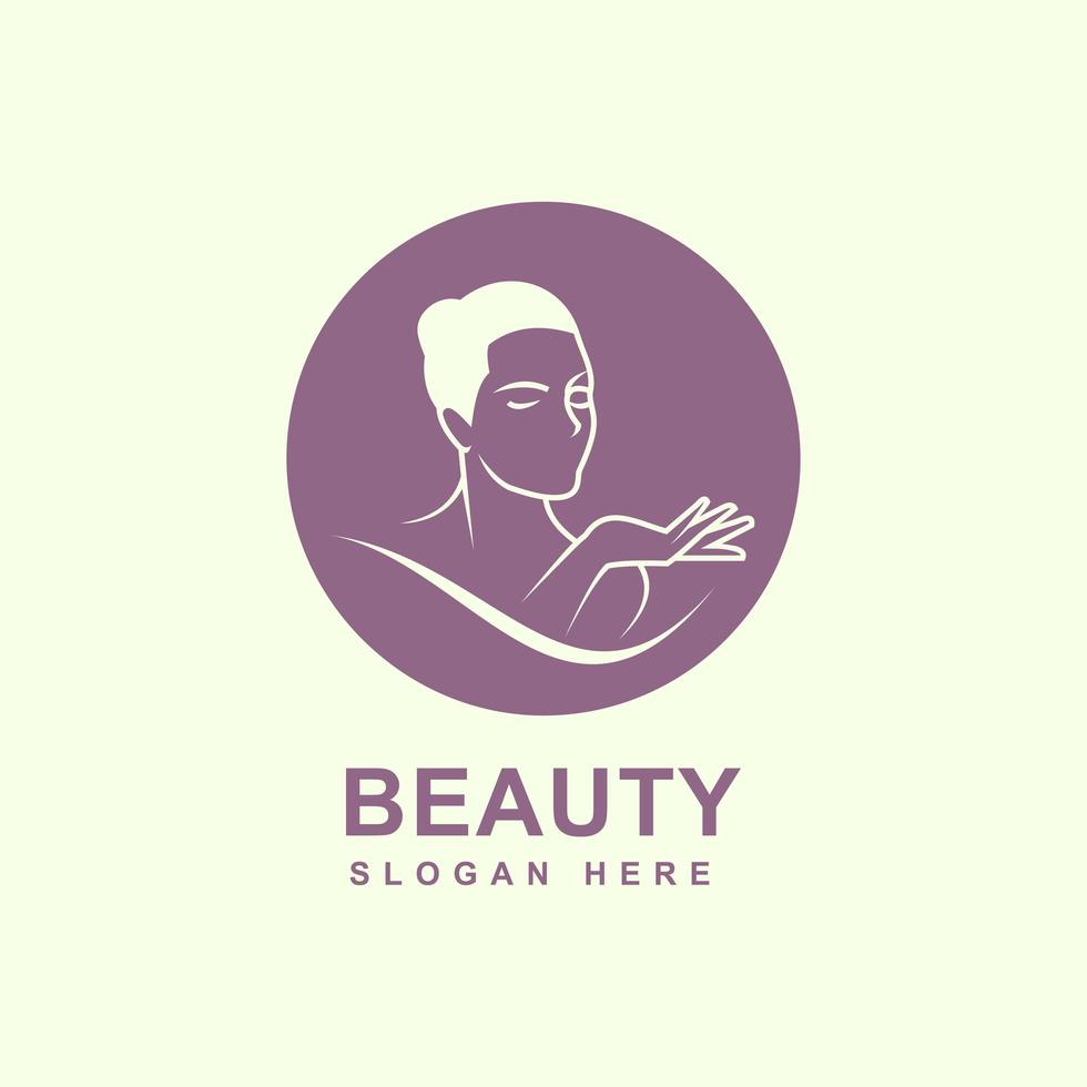 Beauty logo template design vector icon illustration.