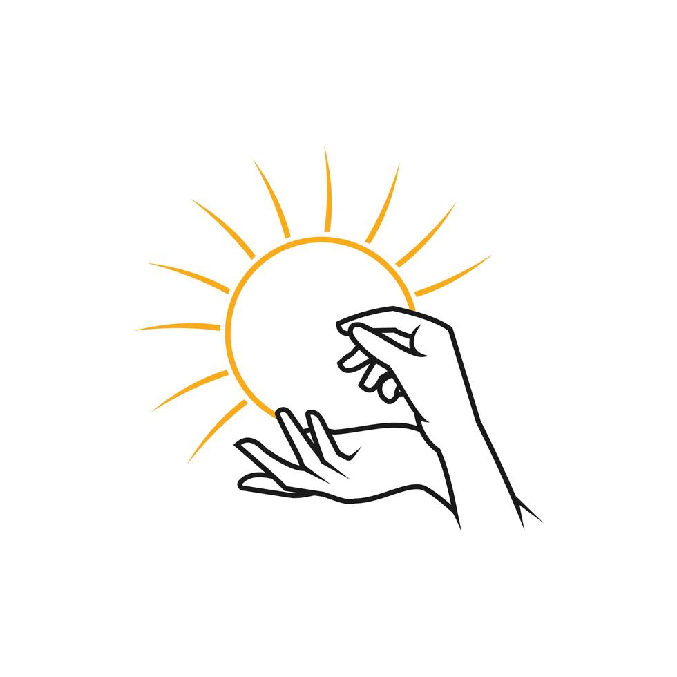 Ilustración de icono de vector de diseño de plantilla de mano de belleza.