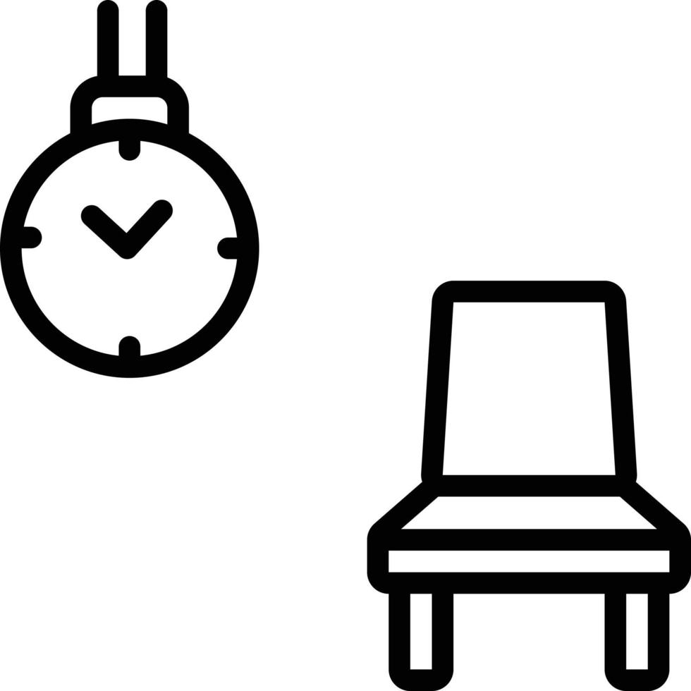 Line icon for wait vector