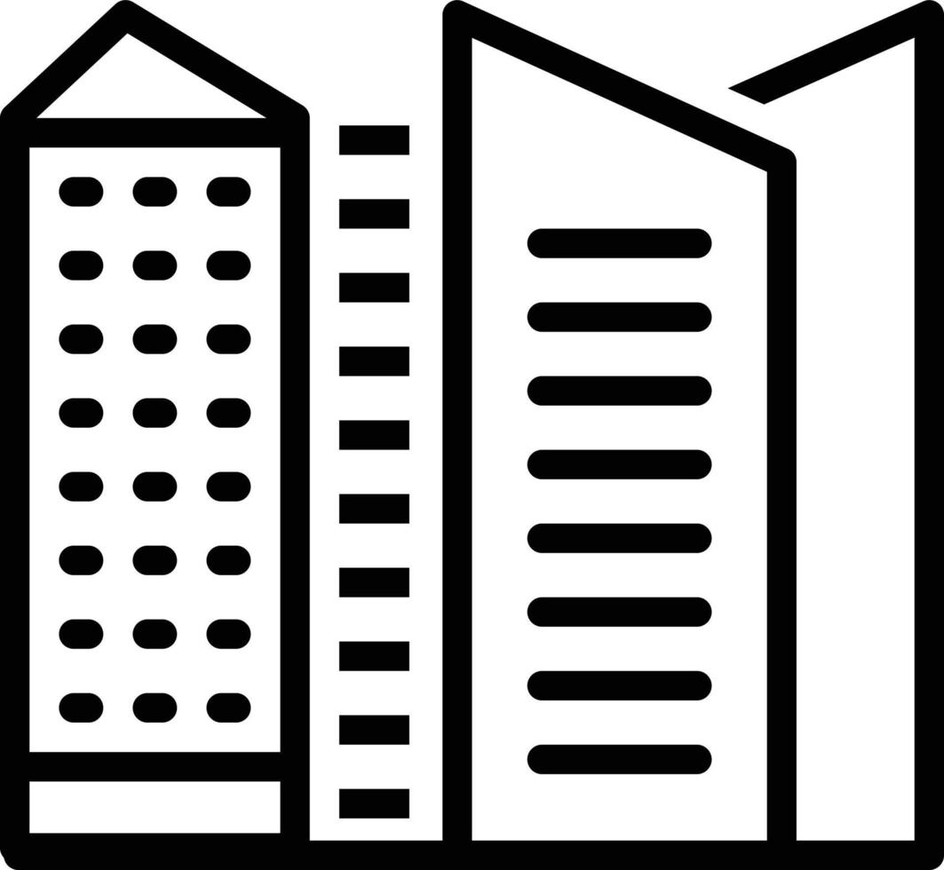 Line icon for buildings vector