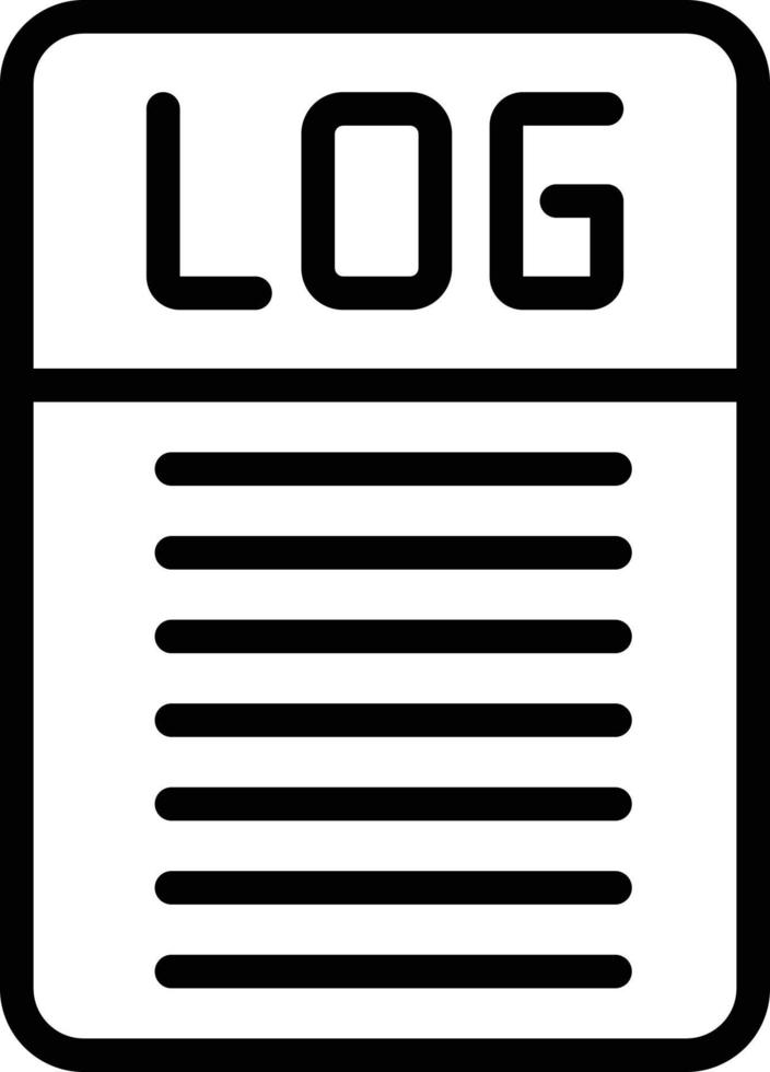Line icon for log vector