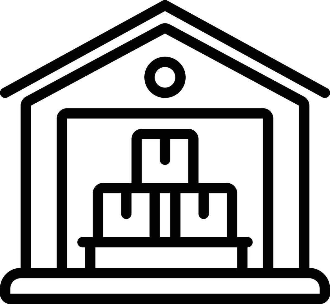 Line icon for warehouse vector