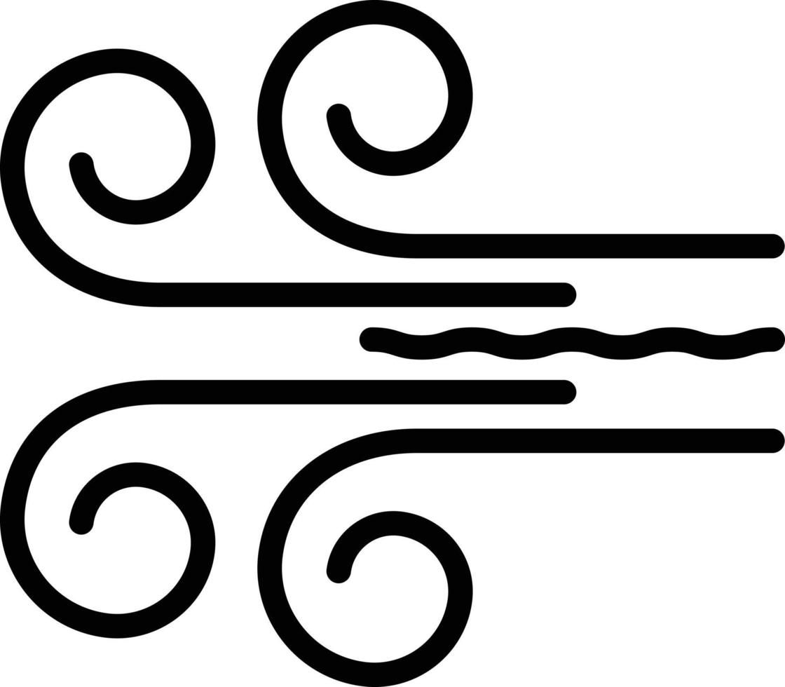 Line icon for wind vector