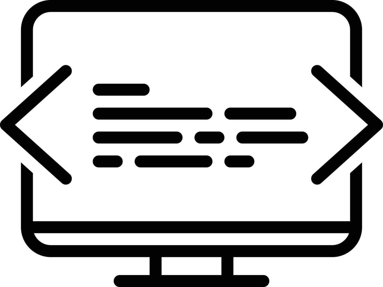 icono de línea para programación vector
