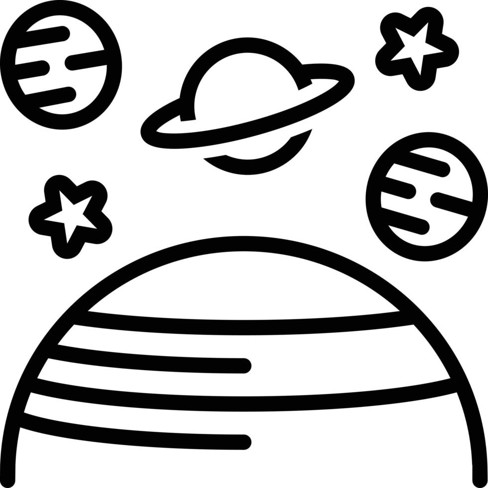 Line icon for space vector