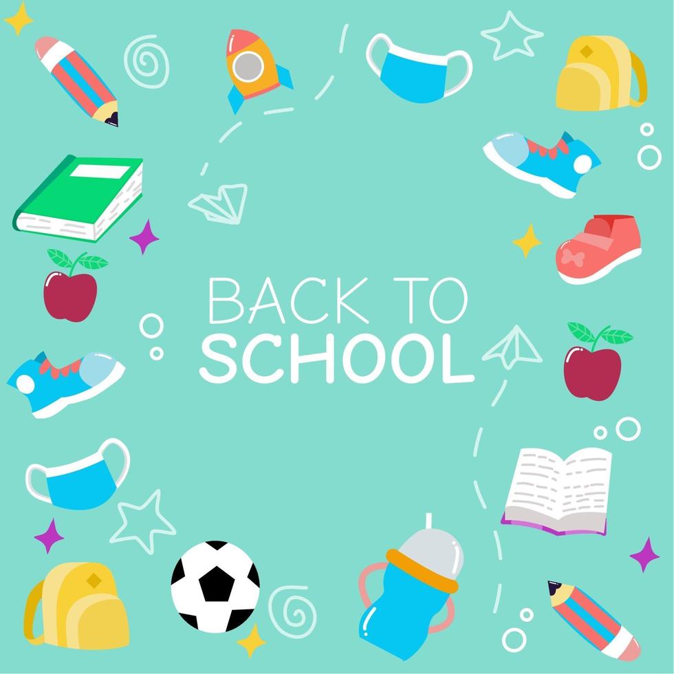 school supplies suitable for Back to school vector