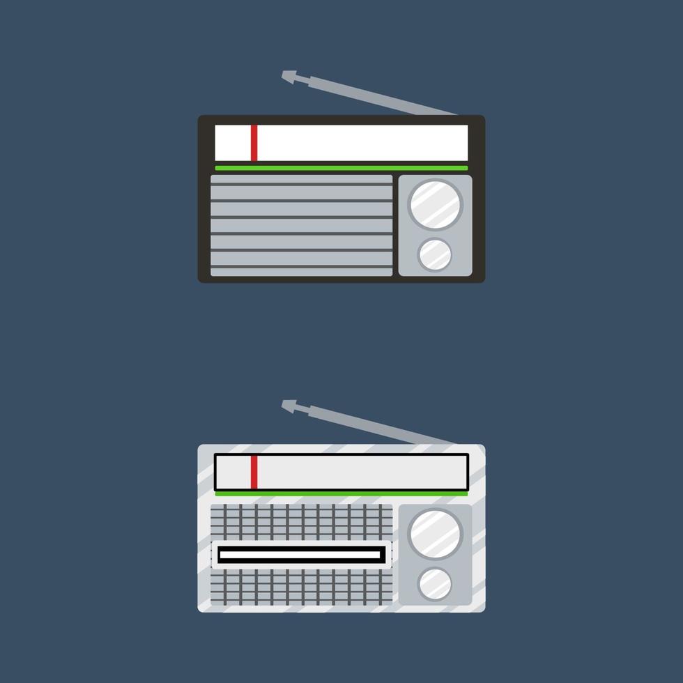 radio antigua adecuada para la ilustración del día de la radio. vector