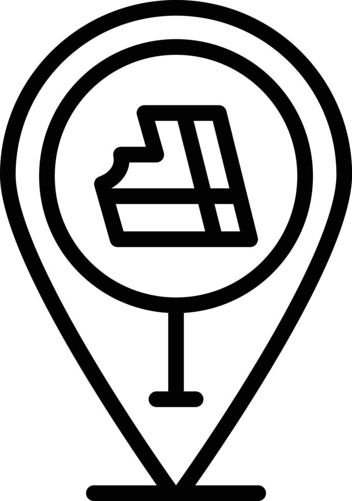 Line icon for place vector