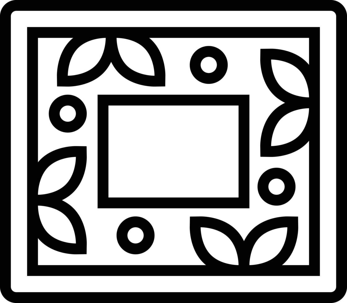 Line icon for frame vector