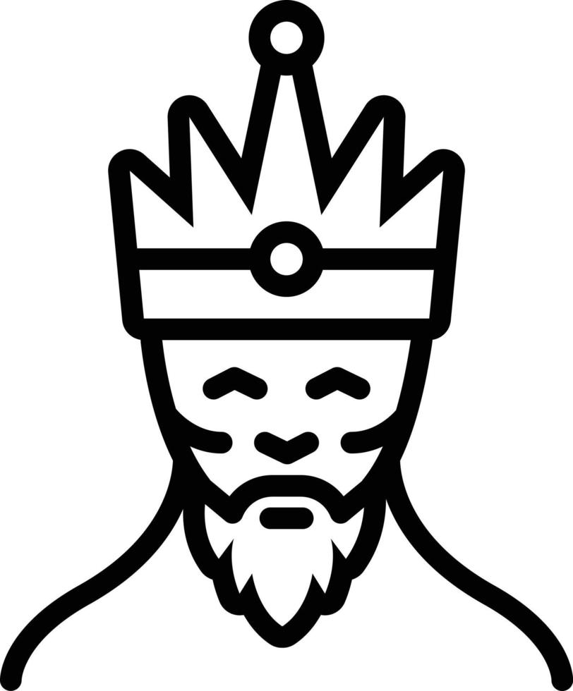 Line icon for king vector