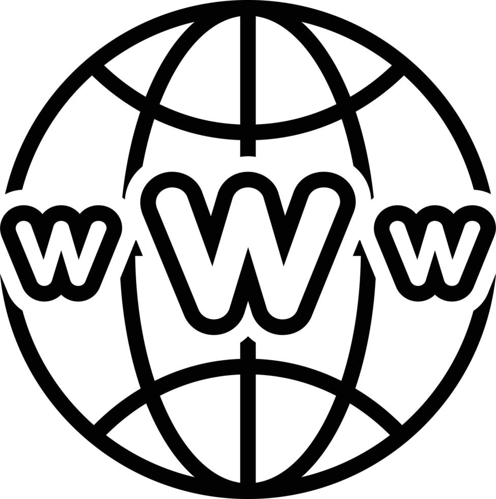 Line icon for www vector