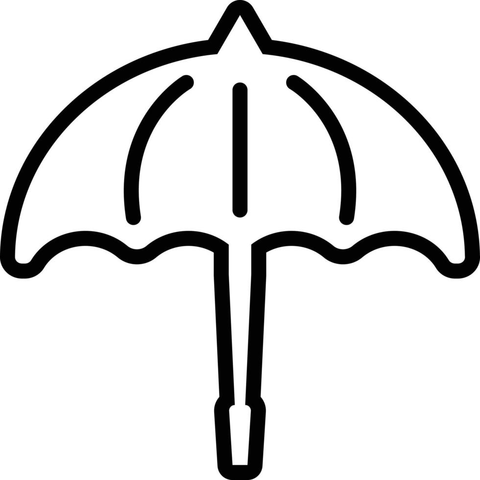Line icon for umbrella vector