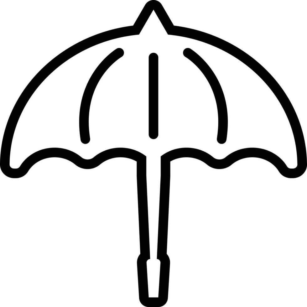 Line icon for umbrella vector