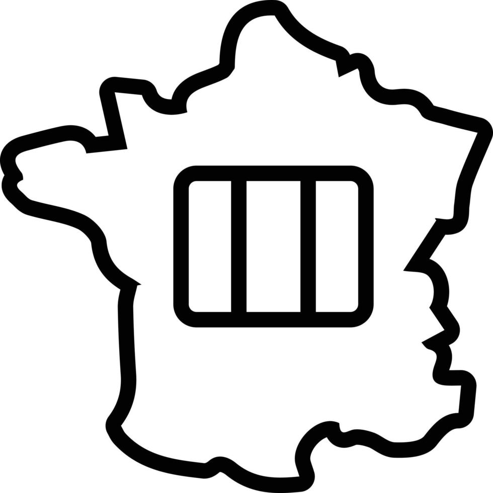 Line icon for france vector