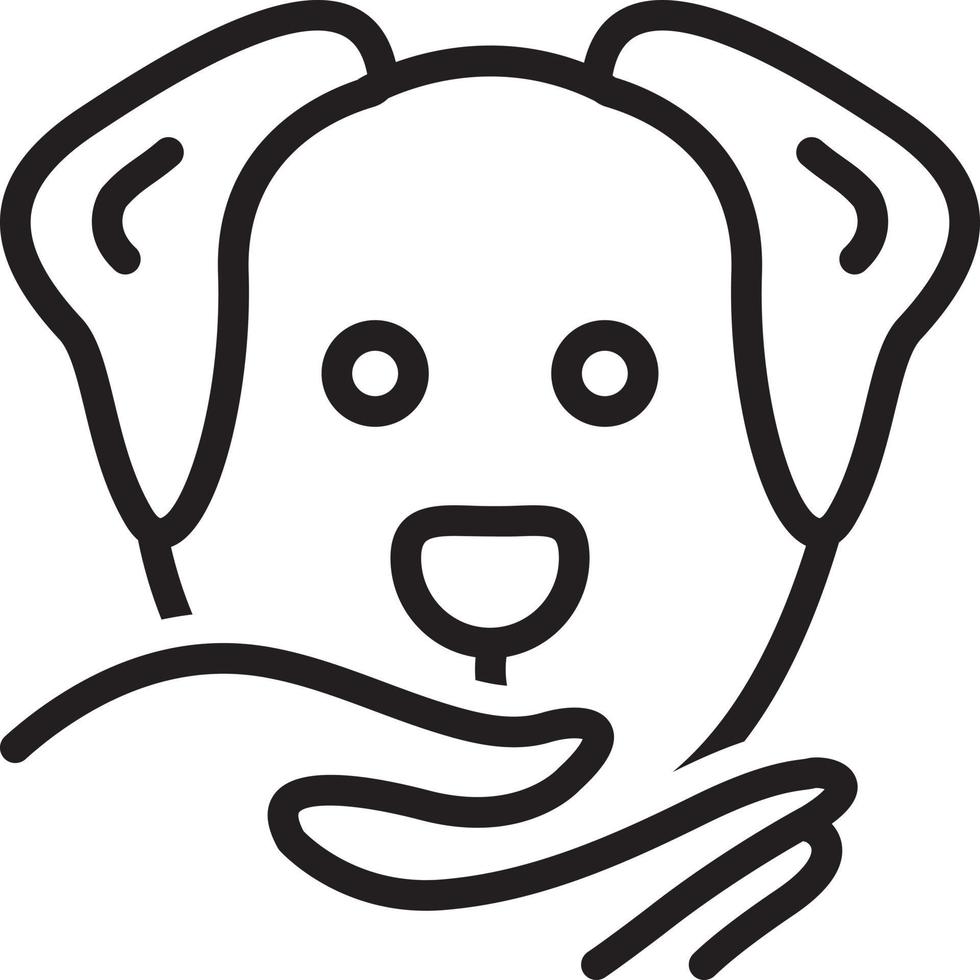 Line icon for obedient vector